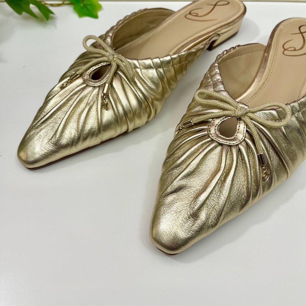Sam Edelman Gold Mules - Picture 12 of 14